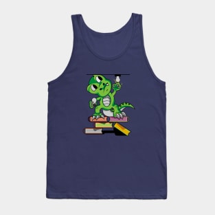 dinosaur in library Tank Top